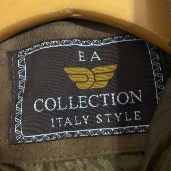NWT EA COLLECTION ITALY STYLE BROWN JACKET SIZE LARGE